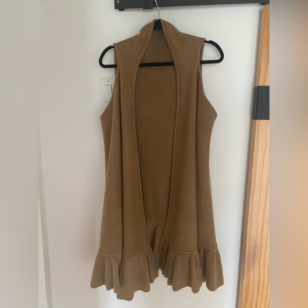 Evelyn K brown vest